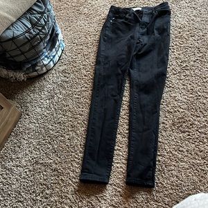 Black, skinny jeans. Kancan brand, lightly worn.